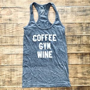 Coffee Gym Wine Tank Top